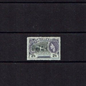 St Helena: 1953, Queen Elizabeth definitive, 2s6d, black & violet, MLH