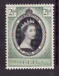 Fiji-Sc#145- id16-unused NH   QEII Coronation set-any rainbow
