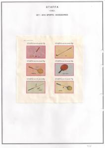 SCOTLAND - STAFFA - 1982 - Sports Accessories - Imperf 6v, Sheet - MLH