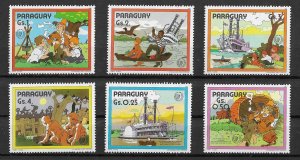 Paraguay MNH Set Of 6 Mark Twain & Tom Sawyer Adventures