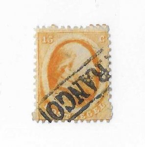 Netherlands Sc #6   15c yellow  used VF
