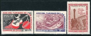 Chile; 1972: Sc. # 430-432: MNH Cpl. Set