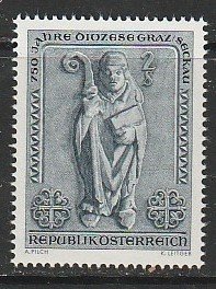 1968 Austria - Sc 817 - MNH VF - 1 single - Bishop Romanesque Bas-relief