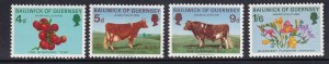 Guernsey #33-36 MNH 1970 cows