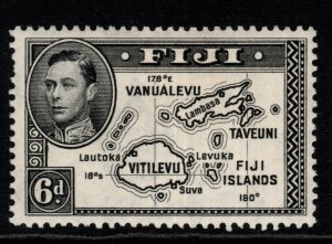 FIJI SG261 1940 6d BLACK DIE II MTD MINT