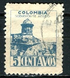 Colombia; 1945: Sc. # C134: Used Single Stamp