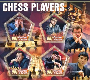 Stamps. Chess. Chess players  2020 year 1+1 sheets perforated