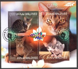 Maldives 2014 Cats Sheet Used / CTO