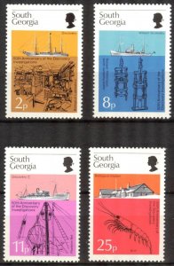 South Georgia 1976 50th Anniv. of Discovery Investigations Ships Set of 4 MNH