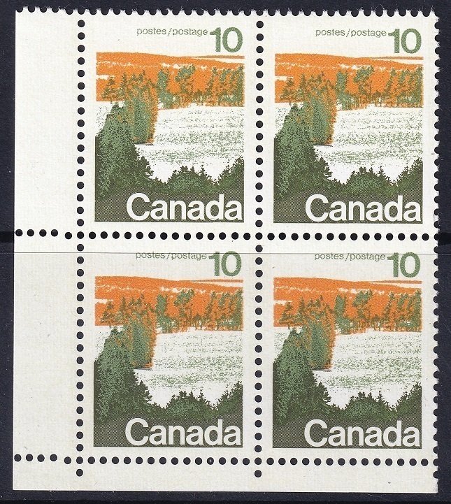 Canada 1972 Sc 594iii lower left block MNH** W2B tagging
