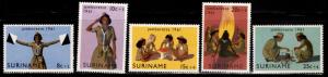 Suriname Scott B80-B84 MH* 1961 Girl Scout semi-postal set