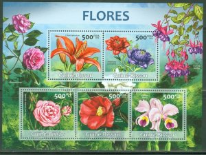 GUINEA BISSAU  2013 FLOWERS  SHEET MINT NH