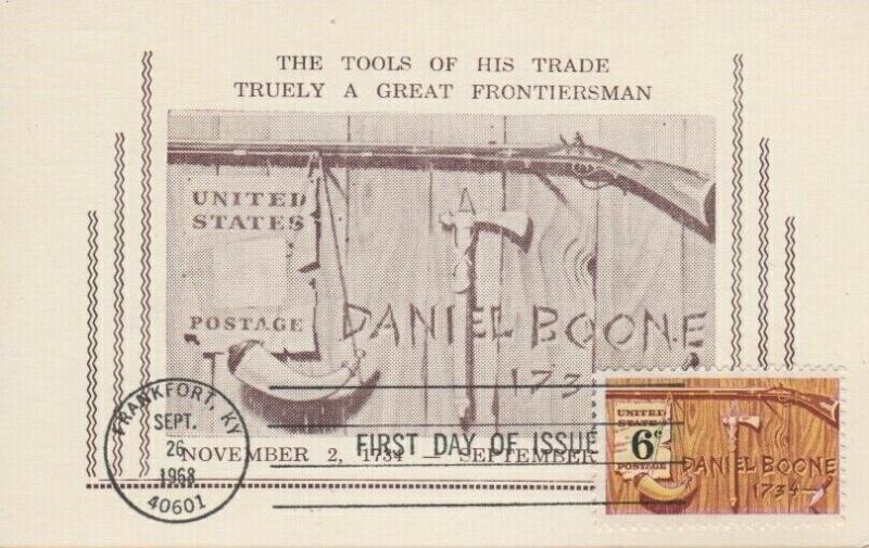 1357 6c DANIEL BOONE - Laura Goldberg - post card FDI