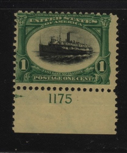 294 MNH Bottom 1175 plate number single