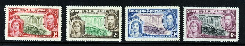 SOUTHERN RHODESIA KG VI 1937 Complete Coronation Set SG 36 to SG 39 MINT