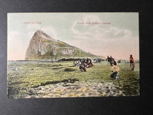 1909 Gibraltar PPC Postcard Cover to Unknown Address Rocks from Neutral Ground