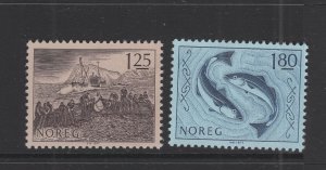 Norway #702-03  (1977 Fishing set) VFMNH CV $1.70