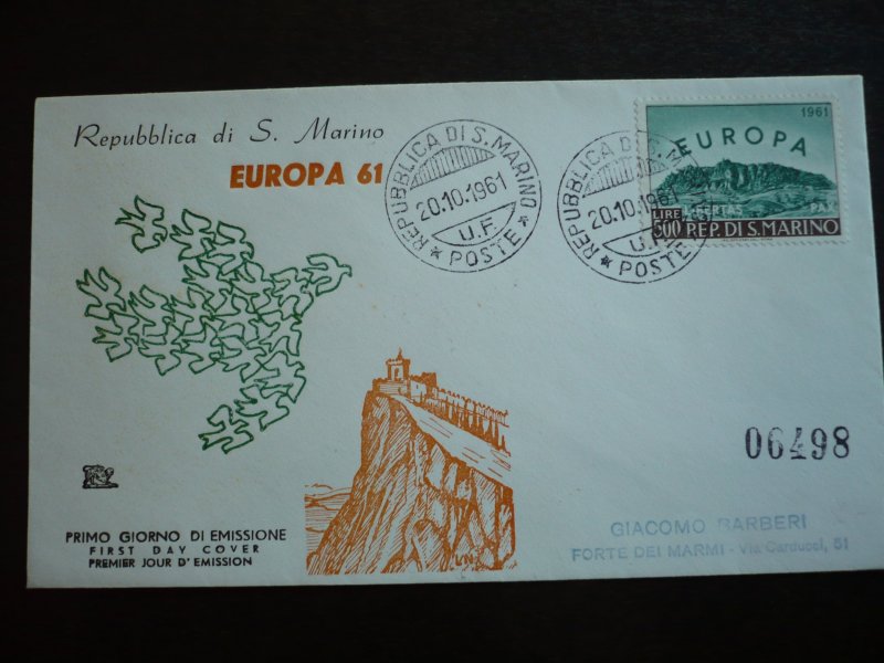 Europa 1961 - San Marino - First Day Cover