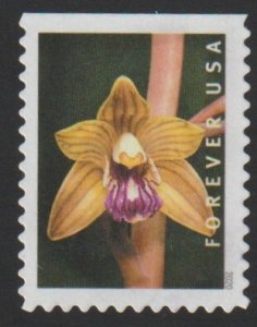 SC# 5447 - (55c) - Wild Orchids, 3 of 10 - used bklt single off paper
