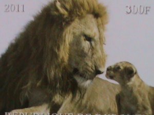 ​DJIBOUTI-2012- WORLD FAMOUS WILD ANIMALS- LIONS & TIGERS IMPERF-MNH-S/S VF
