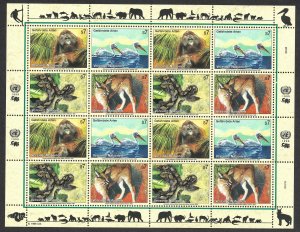 Doyle's_Stamps: 1999 U.N. Endangered Species Sheet Set