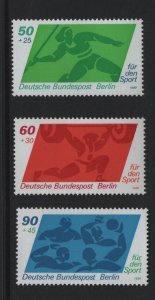 Germany  Berlin #9NB168-9NB170  MNH 1980  sports