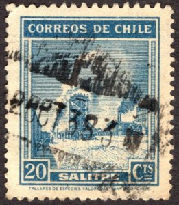 1938, Chile 20c, Used, Sc 201