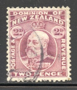 New Zealand Scott 132 Used H - 1909 2p King Edward VII - SCV $6.75