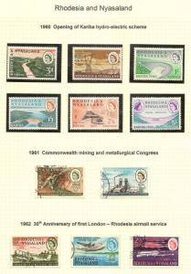 Rhodesia & Nyasaland 1954-63 Collection on Pages