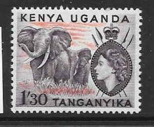 KENYA, UGANDA & TANGANYIKA SG176 1955 $1.30 DEEP LILAC & ORANGE MTD MINT