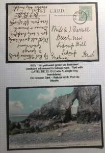 1910 Catel Guernsey Channel Island England Picture Postcard Cover Natural Arch