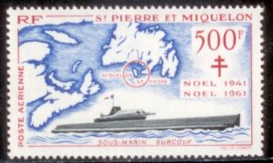 St. Pierre & Miquelon 1962 SC# C25 MLH-OG E170