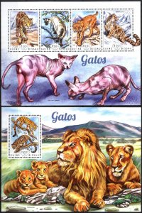 Guinea Bissau 2014 Wild Cats Lynx Leopards sheet + S/S MNH