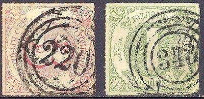 Thurn & Taxis #60, 61 Used  VF    Lakeshore Philatelics