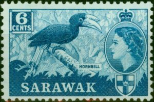 Sarawak 1964 6c Greenish Blue SG206 Fine MM