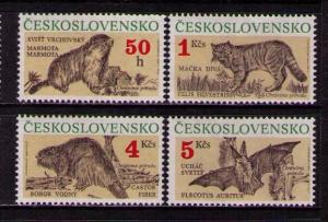  CZECHOSLOVAKIA Sc# 2804 - 2807 MNH FVF Set4 Bat Beaver