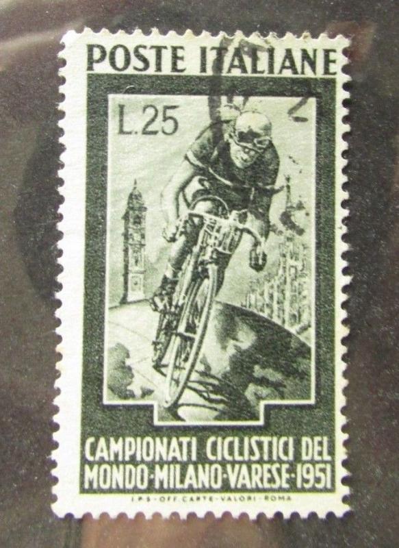 1951 Italy SC #584 World Cycling Milano  used stamp