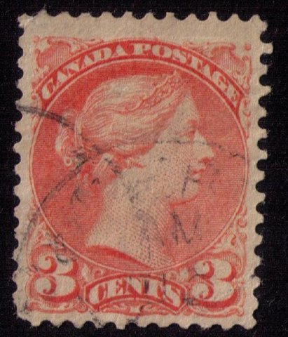 CANADA Sc 37 ORANGE RED Very Fine