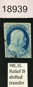MOMEN: US STAMPS # 9 IMPERF USED LOT #18939