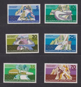 German Democratic Republic  DDR  #1697-1700,B178-B179  MNH  1975  Olympic Games