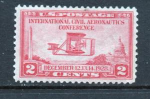 Scott # 649  unused  OG hinged single