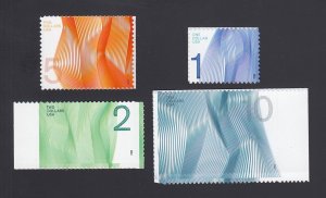 Scott# 4717-4720 2012 $1.00 to $10.00 Waves of Color, Mint NH