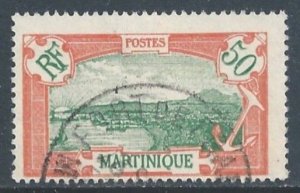 Martinique #86 Used 50c View of Fort-De-France - Orange & Green