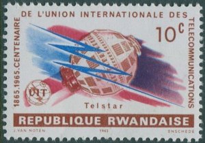 Rwanda 1965 SG108 10c ITU telstar MLH