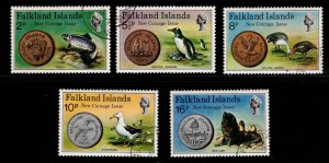 FALKLAND ISLANDS Scott 245-249 Used New coinage stamp set