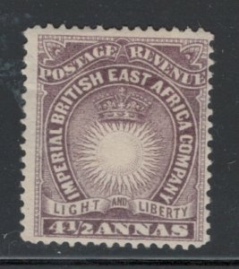 British East Africa 1891 Sun & Crown 4 1/2a Scott #20 MH