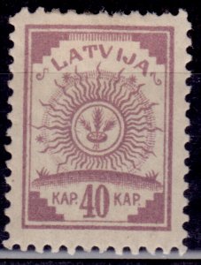 Latvia 1920-21, Coat of Arms, 40k, sc#79, MH