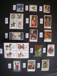 Eary Christmas Stamps, Madonna & Child & Contemporary, 1963-73, MNH Beauties