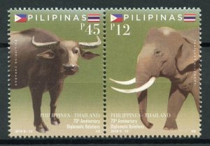 Philippines 2019 MNH Diplomatic Rel Thailand 2v Set Elephants Animals Stamps 