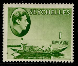 SEYCHELLES GVI SG146, 1r yellow green, M MINT. Cat £160. CHALKY